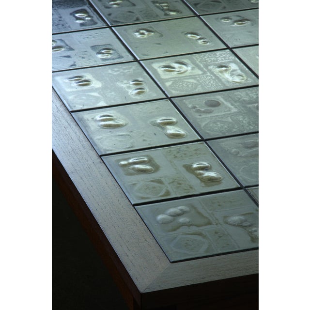 Danish Teak Coffee Table with Ceramic Tile Top, 1960s For Sale - Image 9 of 12