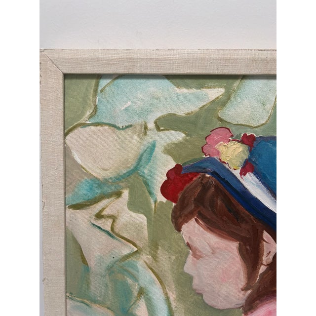 1982 Original Impressionistic Portrait 'Younger Than Springtime' Oil on Canvas, Signed by Artist For Sale - Image 10 of 11