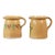 19th Century French Terracotta Pottery Pitchers With Floral Décor For Sale