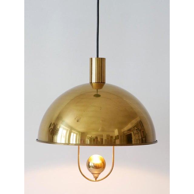 Mid-Century Modern Brass Pendant Lamp by Florian Schulz, Germany, 1970s For Sale - Image 10 of 18