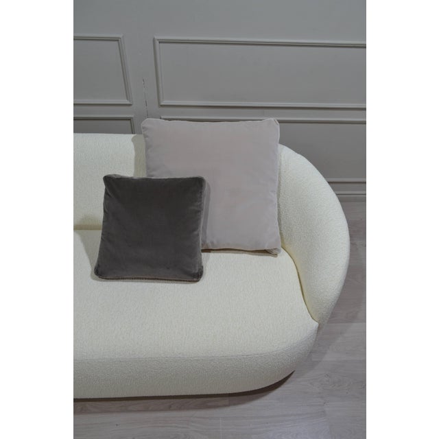 Cottonflower 240 Cloud Curved Sofa in White Boucle by Danu Chirinciuc for Kabinet For Sale - Image 4 of 6