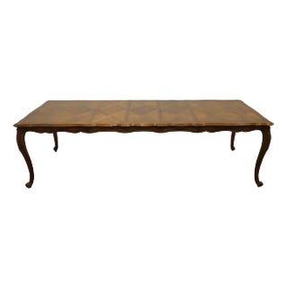 Century Furniture Country French Style 106" Dining Table W. Banded Wood Top 320-303 For Sale