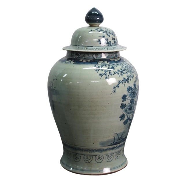 Blue & White Ginger Jar - 24" Inch High For Sale In Greensboro - Image 6 of 13
