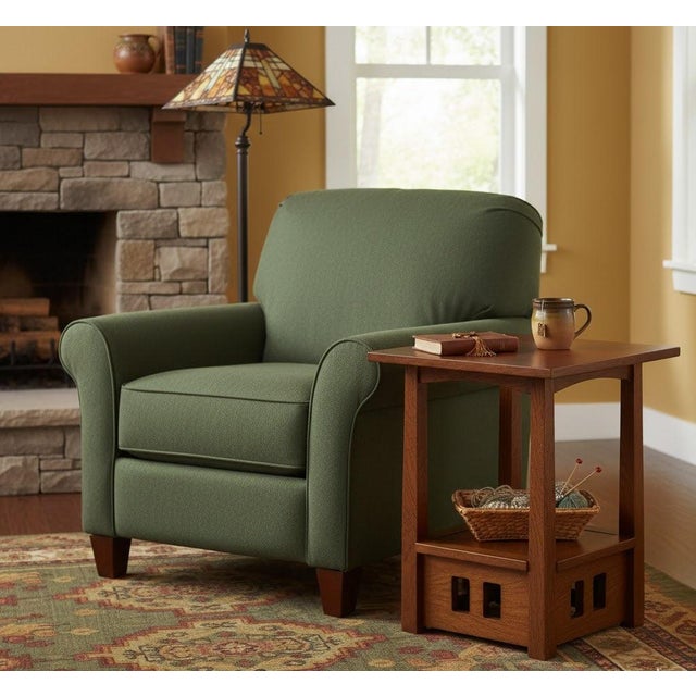 2020s Arts and Crafts / Mission Style Taboret End Table - Model A29 For Sale - Image 5 of 8