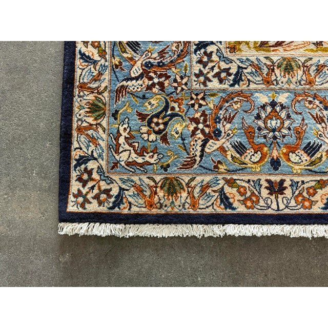7 Ft X 11 Ft Traditional Persian Floral Medallion Area Rug For Sale - Image 4 of 12