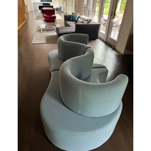 Modern Verner Panton Verpan Cloverleaf Sofa- 2 Piece Unit 1 Right and 1 Left For Sale - Image 3 of 7