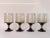 1970s Vintage Pfaltzgraff Etched BrownGlass Stemware S/4 For Sale - Image 5 of 5