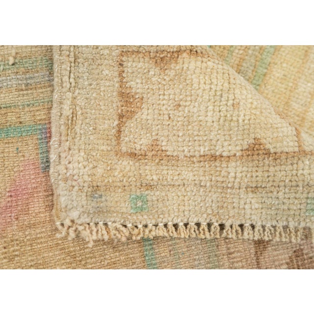 Turkish Mini Rug Oriental Hand Knotted Vintage Rug 1'6" x 3'6" #21207 For Sale In Houston - Image 6 of 8