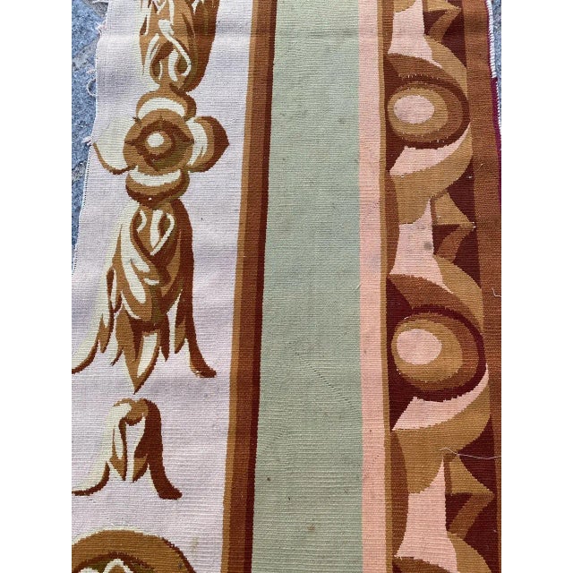 Long Antique French Aubusson Fragment Tapestry For Sale - Image 10 of 14