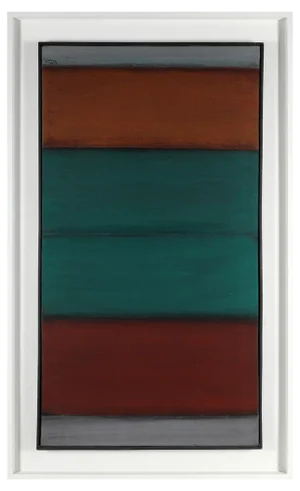 Rolf Hans, grün-ocker, 1967, Oil on Canvas
