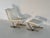 Set of Lounge Chair & Ottoman in Cream, 1980s For Sale - Image 11 of 14