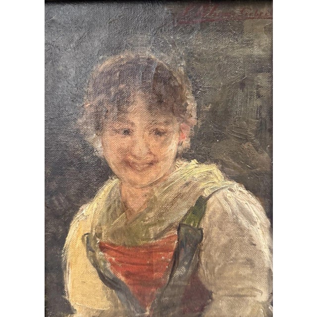 Modern Ludwig Siebert Blume, Young Girl in Traditional Costume, Oil Painting on Canvas, Framed For Sale - Image 3 of 11