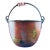 Antique Chinese Red Lacquered Metal Bucket For Sale
