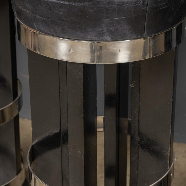 20th Century American Swivel Top Stools, 1950s, Set of 3 For Sale - Image 6 of 13