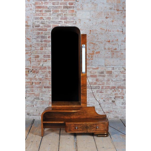 Art Deco Dressing Table in Walnut Veneer, Czech, 1930s For Sale - Image 4 of 18
