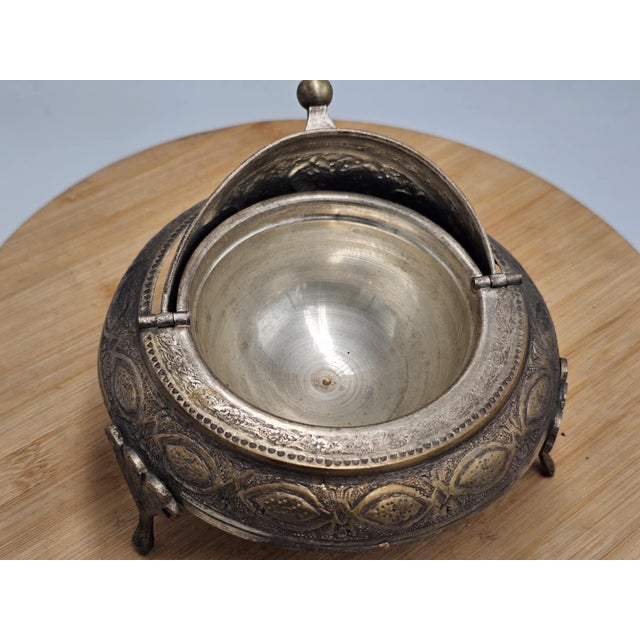Brass-Plated Caviar or Sugar Bowl, 1890s For Sale - Image 4 of 5