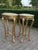 1970s Artisan Louis XVI Gold Beech Marble Tables-Pair For Sale - Image 4 of 18