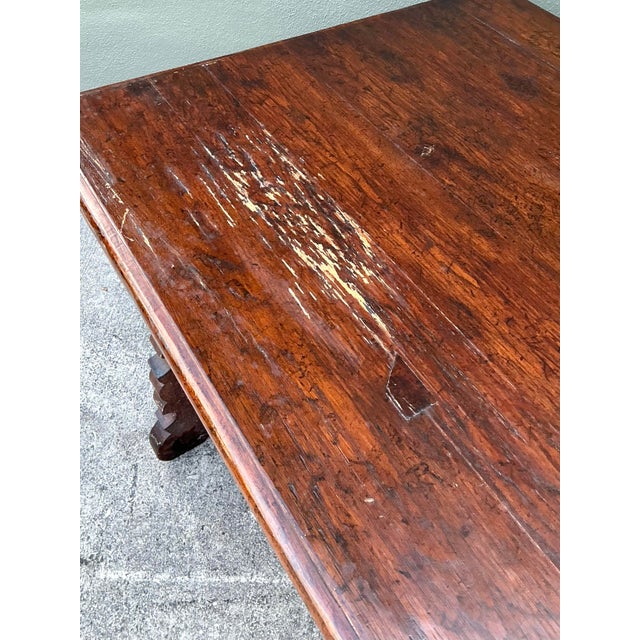 Coffee Vintage 18th Century Monumental Lyre Table For Sale - Image 8 of 12