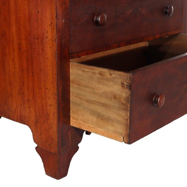 Antique Empire Classical Flame Mahogany Secretary Desk C1840 For Sale - Image 14 of 18