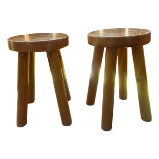 Stools by Charlotte Perriand for Les Arcs 1600, 1965, Set of 2 For Sale