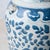 Blue Pair of Chinese Blue and White Glazed Jars With Foo Dog Finials For Sale - Image 8 of 10