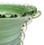 Murano Vintage Murano Green Swirl Hand-Blown Glass Vase With Clear Rigaree Beading, Italy, C. 1980s For Sale - Image 4 of 14