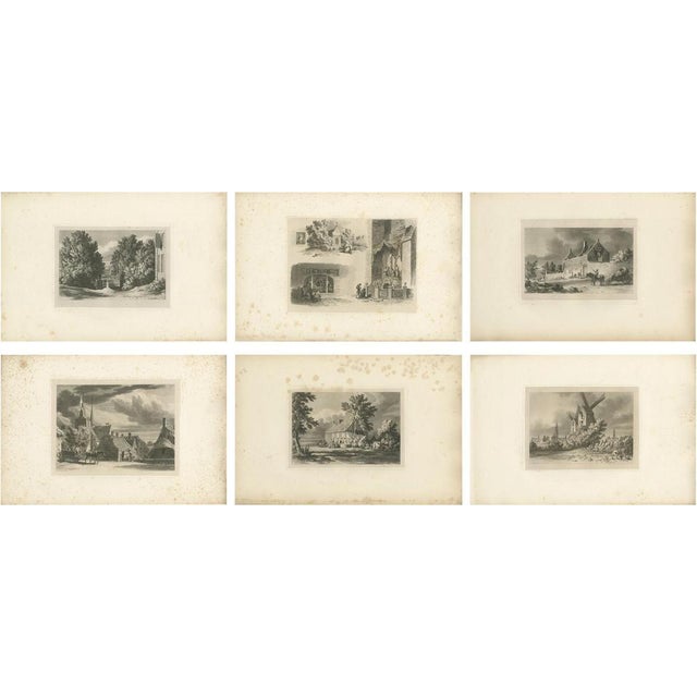 Gold Flanders and Holland, 1820, Prints, Set of 6 For Sale - Image 8 of 8