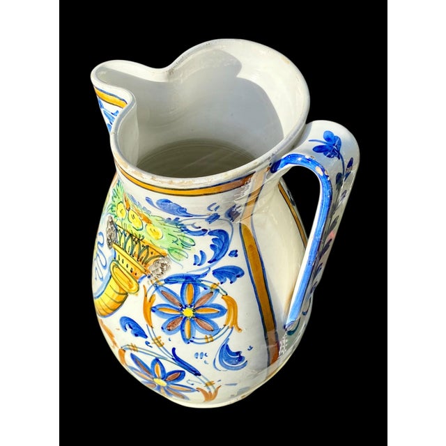 An Antique Italian Glazed Pottery Jug From the Montelupo Fiorentino Factory For Sale - Image 9 of 18