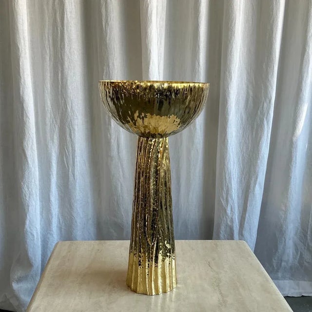 Modern Italian Modern Brass and Opaline Glass Cactus Floor Lamp, 2000s For Sale - Image 3 of 12