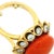 1970s Alletto Brothers Coral & Diamond 18k Gold and Platinum Ring, Size 4 For Sale - Image 10 of 13