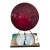 Italian Red Hand Blown Convex Disk Tabletop Lamp Style of Murano For Sale
