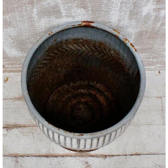 Vintage English Galvanised Dolly Tub Planter, 1940 For Sale - Image 6 of 11