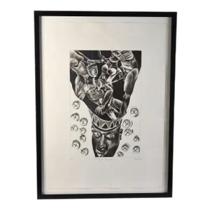Patrick Wadley Signed Etching Modernist