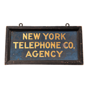 1910s–1920s New York Telephone Company Double-Sided Smaltz Agency Sign