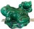 Ceramic Vintage Glazed Green Ceramic Frogs on Lily Pad Bases Figural Statues - A Pair For Sale - Image 7 of 9