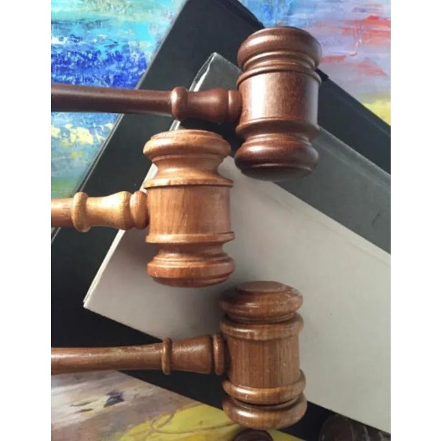 American Vintage Wooden Hand Turned Gavel For Sale - Image 3 of 4