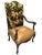 Wood Carved Walnut Louis XV Large Fauteuil With New Otomi Hand Embroidery and Leather Upholstery For Sale - Image 7 of 13