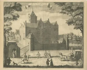 Riemer, Illustration of Huis Ter Noot, The Hague in The Netherlands, Print