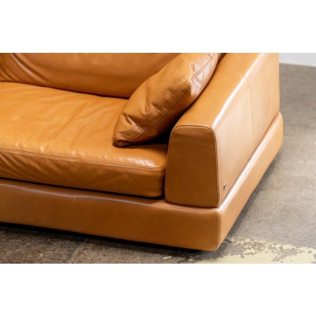 Vintage Corner Sofa in Natuzzi Cognac Leather, Italy, 2004, Set of 5 For Sale - Image 12 of 16