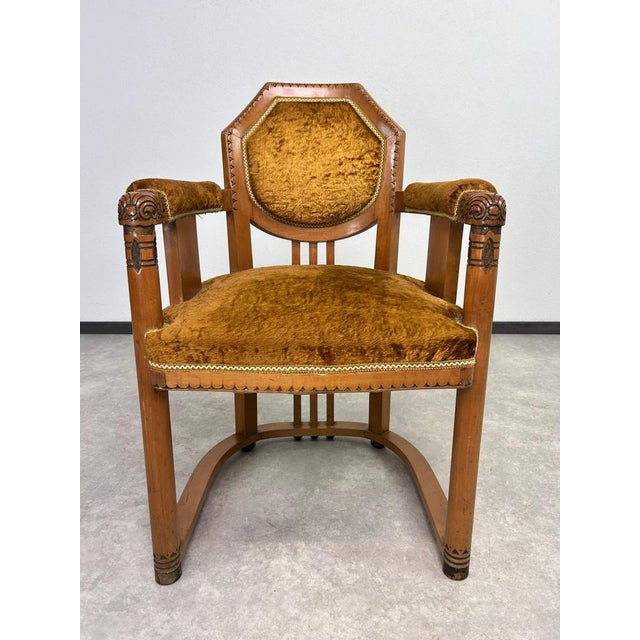 Brown Secession Seating Group from Gyula Radó and Sons, 1890s, Set of 3 For Sale - Image 8 of 18
