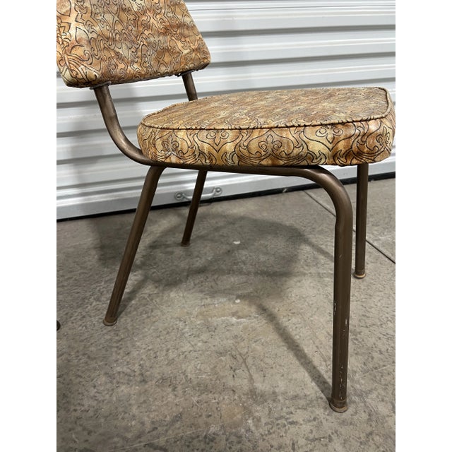 Mid-Century Modern 1970s Vintage Mid-Century Modern High Back Chairs With Vinyl - Pair For Sale - Image 3 of 6