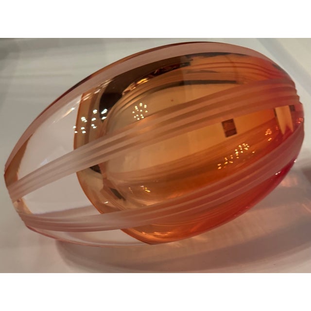 Waterford “Revolution” Amber Art Glass Vase – Modern Sculptural Design For Sale In Houston - Image 6 of 9