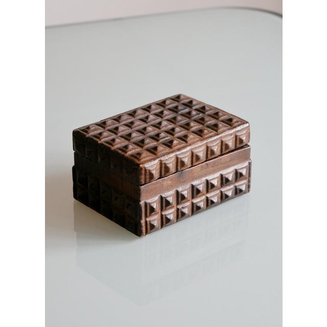 1950s Brutalist Wooden Box, 1950s For Sale - Image 5 of 5