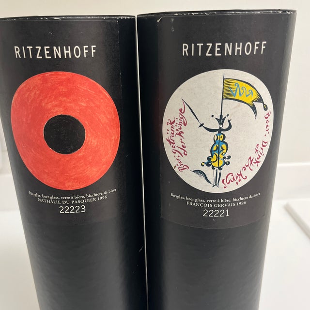 1990s Vintage Beer Glasses For Sale - Image 5 of 6