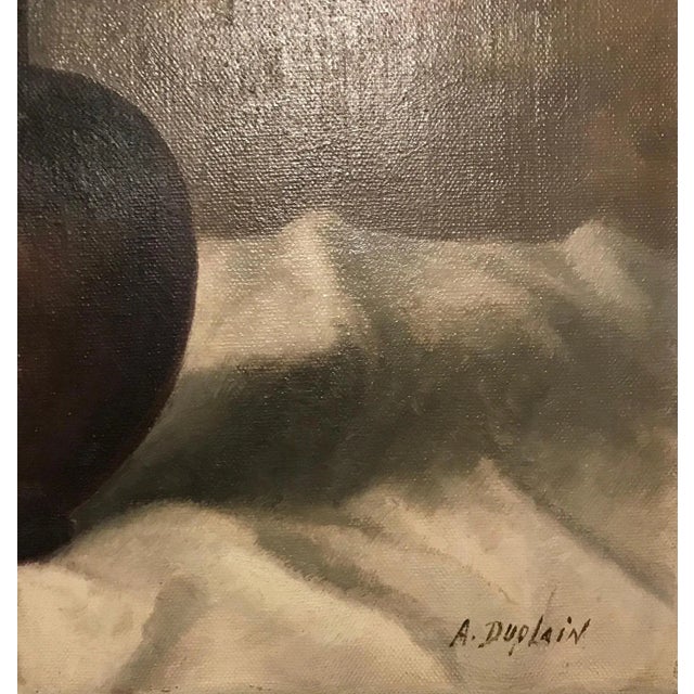 Albert Duplain, Bouquet of Flowers, Oil on Canvas, 1960s For Sale - Image 3 of 6