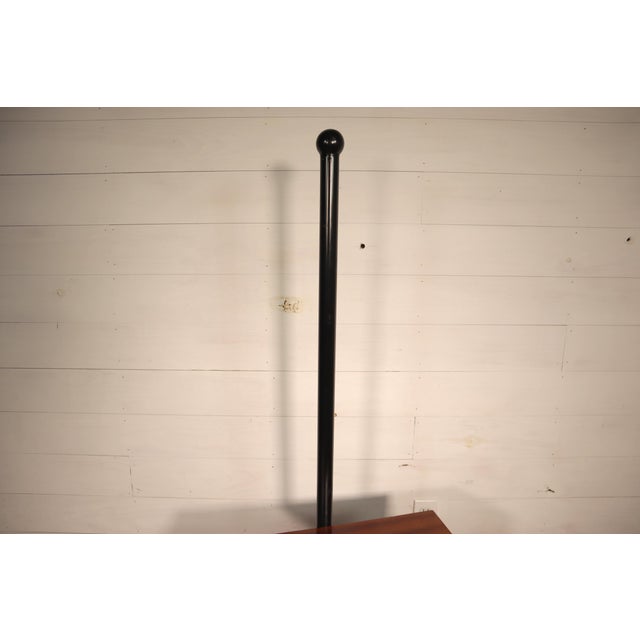 Mid-Century Modern Vintage Modern Library Steps Step Ladder Mahogany Mid Century Style 70's 80's Stool For Sale - Image 3 of 10