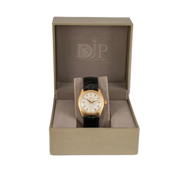 Vintage 1962 Rolex Oyster Precision 32mm 6418 18k Gold Manual Winding Watch For Sale - Image 11 of 11