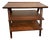 Rare MCM Merton Gershun for American of Martinsville Walnut Side Table With Shelves and Aluminum Stars For Sale