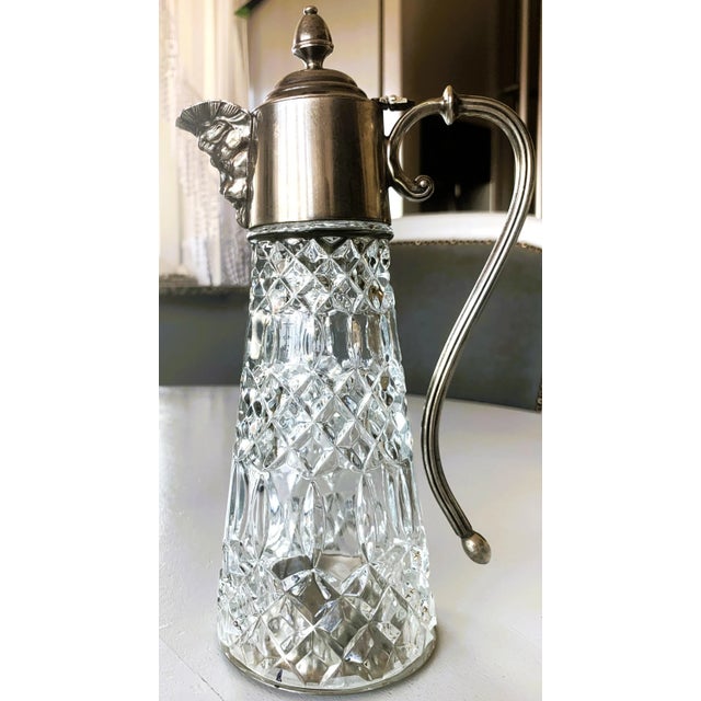 Antique English Silver-Plated Crystal Decanter attributed to Mappin & Webb, 1890s-1920s For Sale - Image 6 of 18