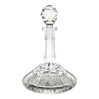 Late 20th Century Atlantis Viana Lead Crystal Ships Decanter With Stopper For Sale